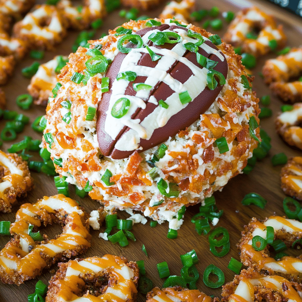 Jalapeño Popper Football Cheese Ball Recipe