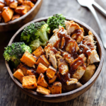 BBQ Chicken & Roasted Sweet Potato Bowls