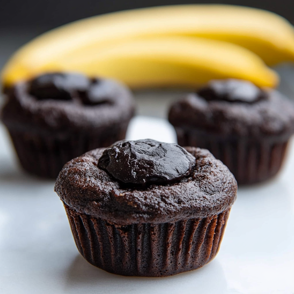 Dark Chocolate Banana Bread Muffins