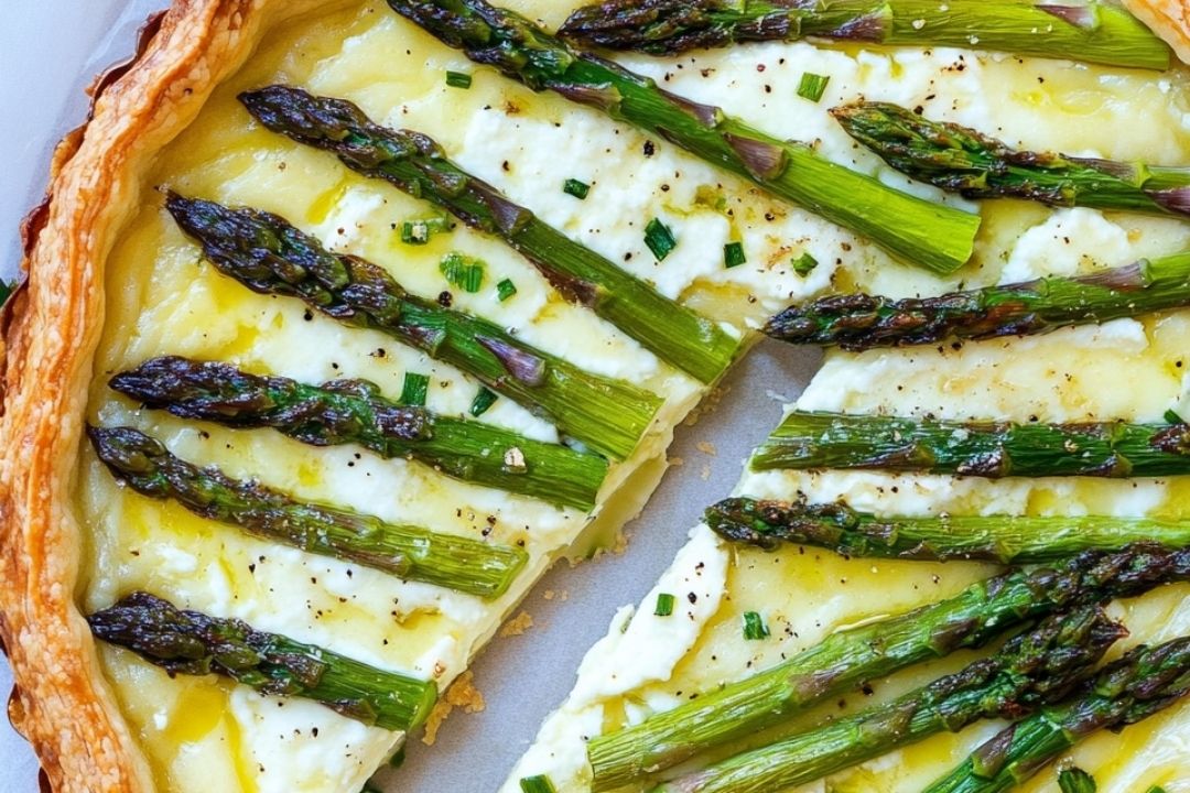 Easy Asparagus Goat Cheese Tart