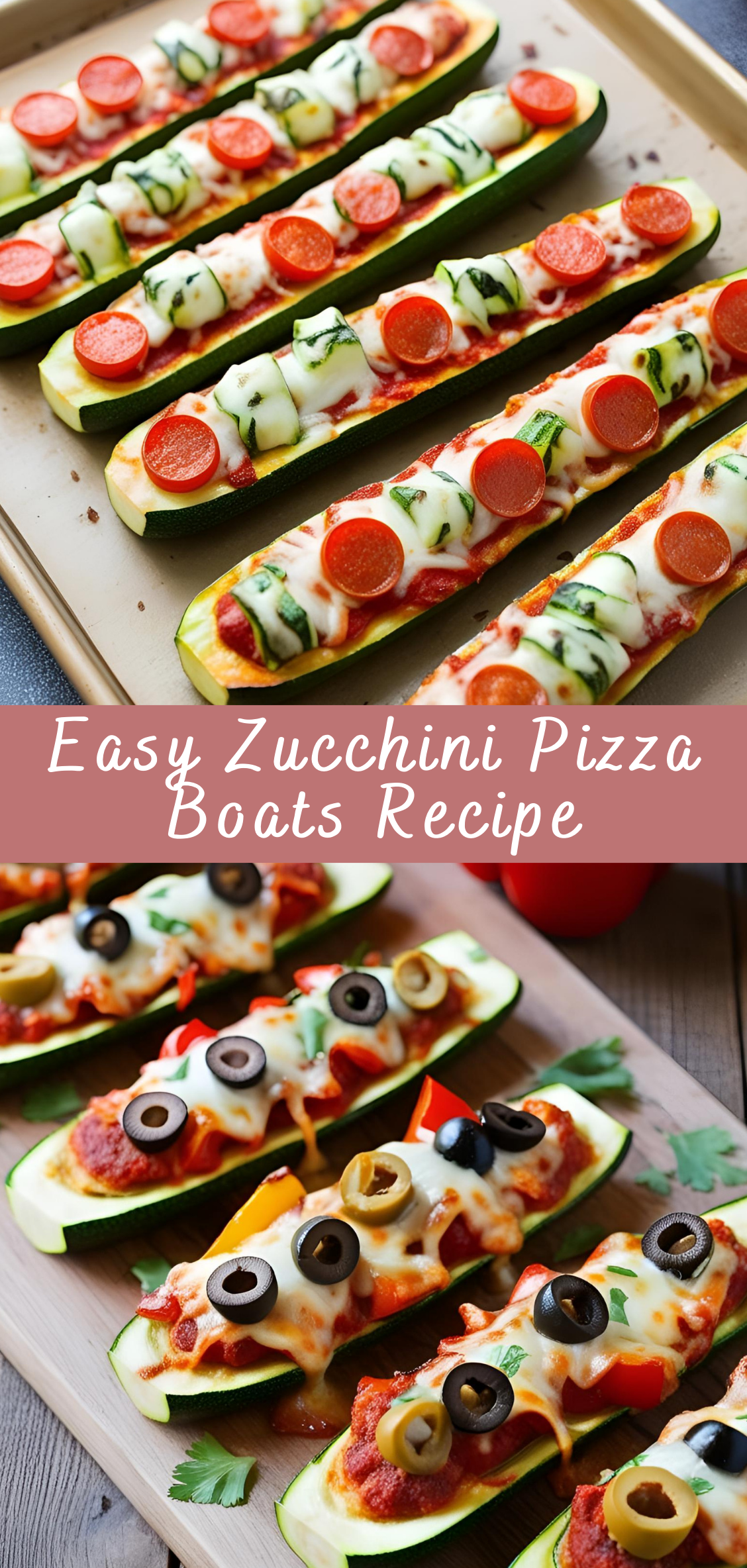 Easy Zucchini Pizza Boats Recipe