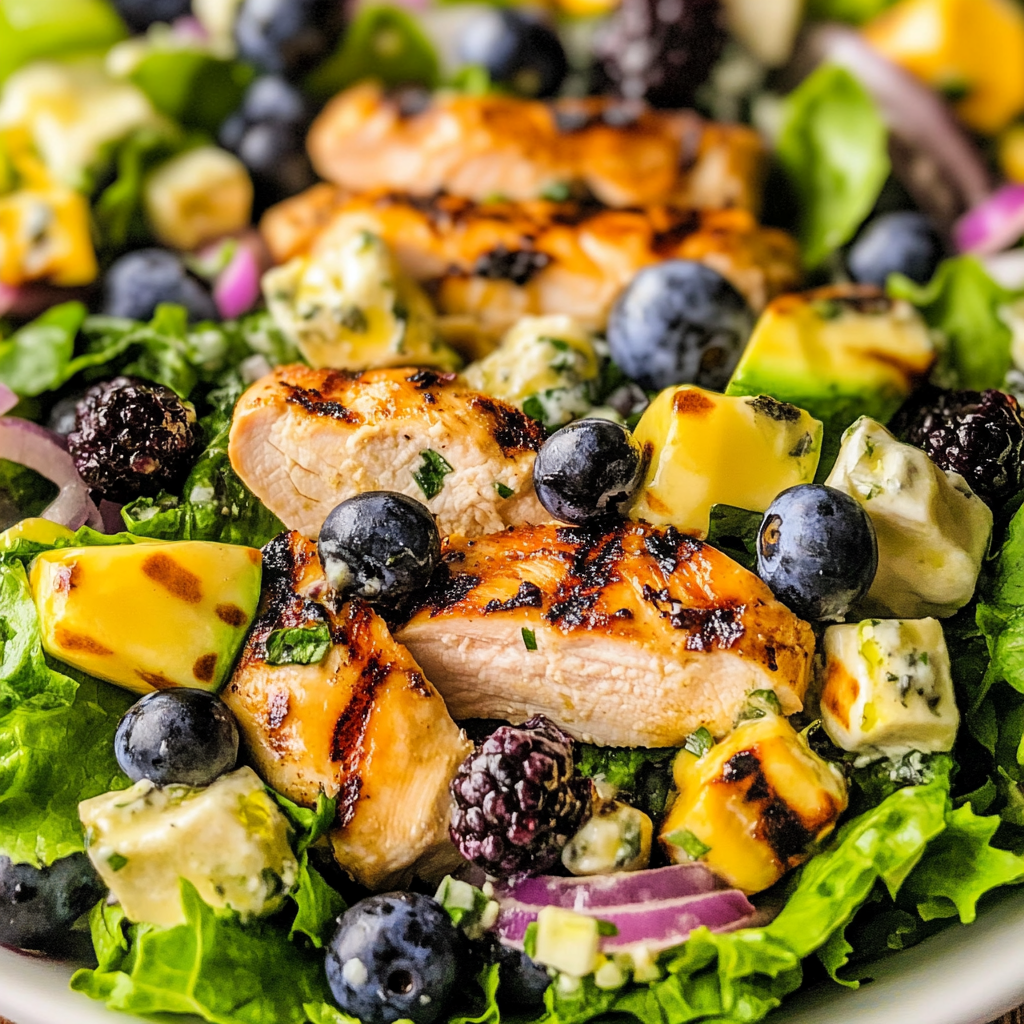 Grilled Chicken Salad with Blueberry Vinaigrette