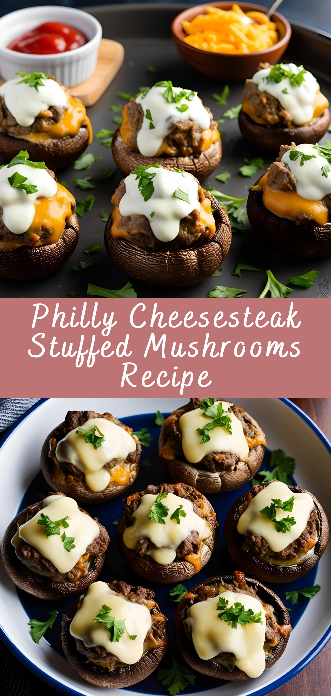 Philly Cheesesteak Stuffed Mushrooms Recipe