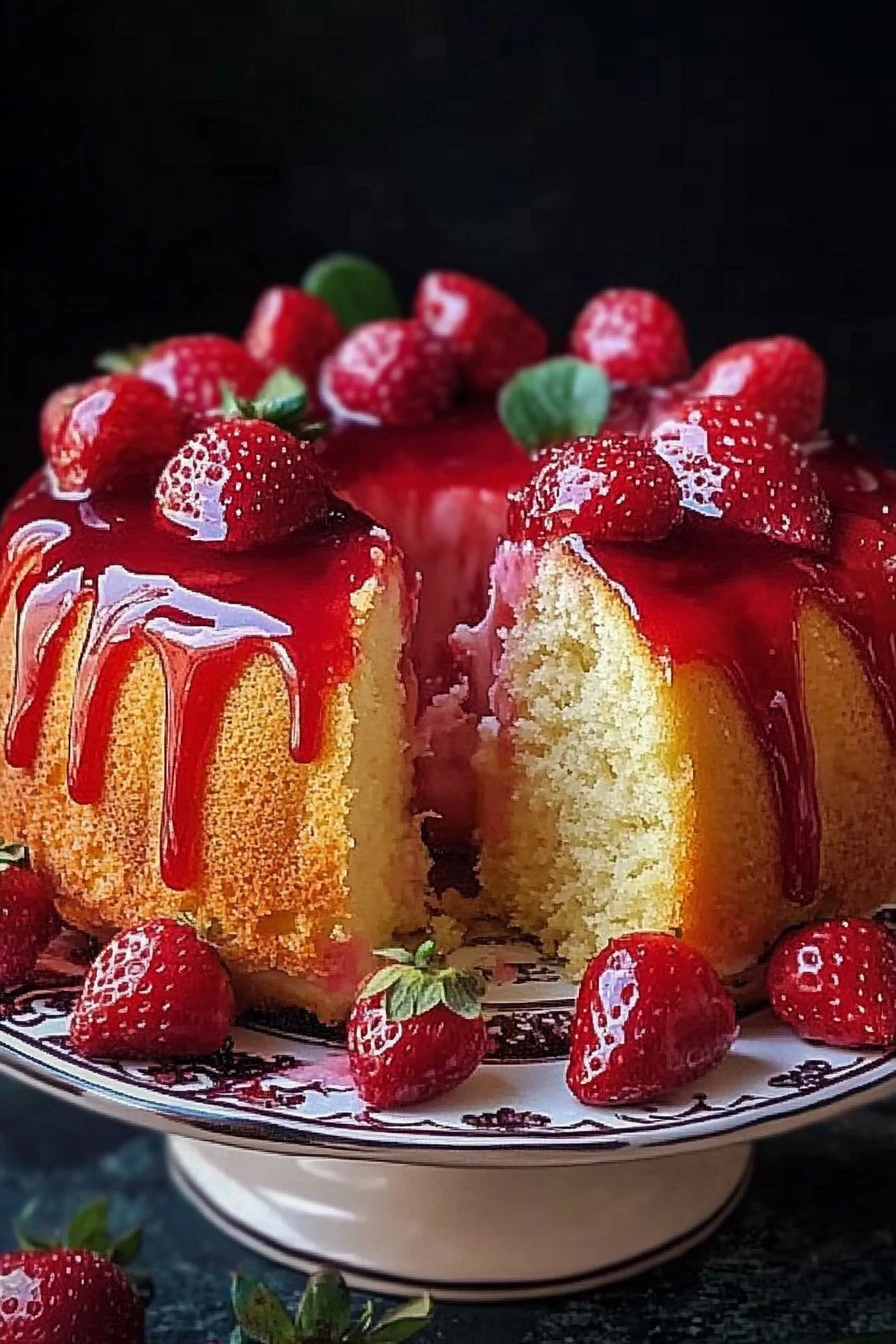 Strawberry Cheesecake Pound Cake