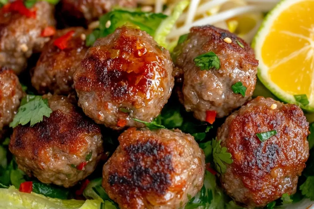 Vietnamese Meatball Salad | JustWorthi